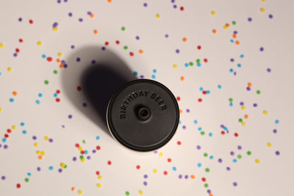 Birthday Beer Candle Holder on Can